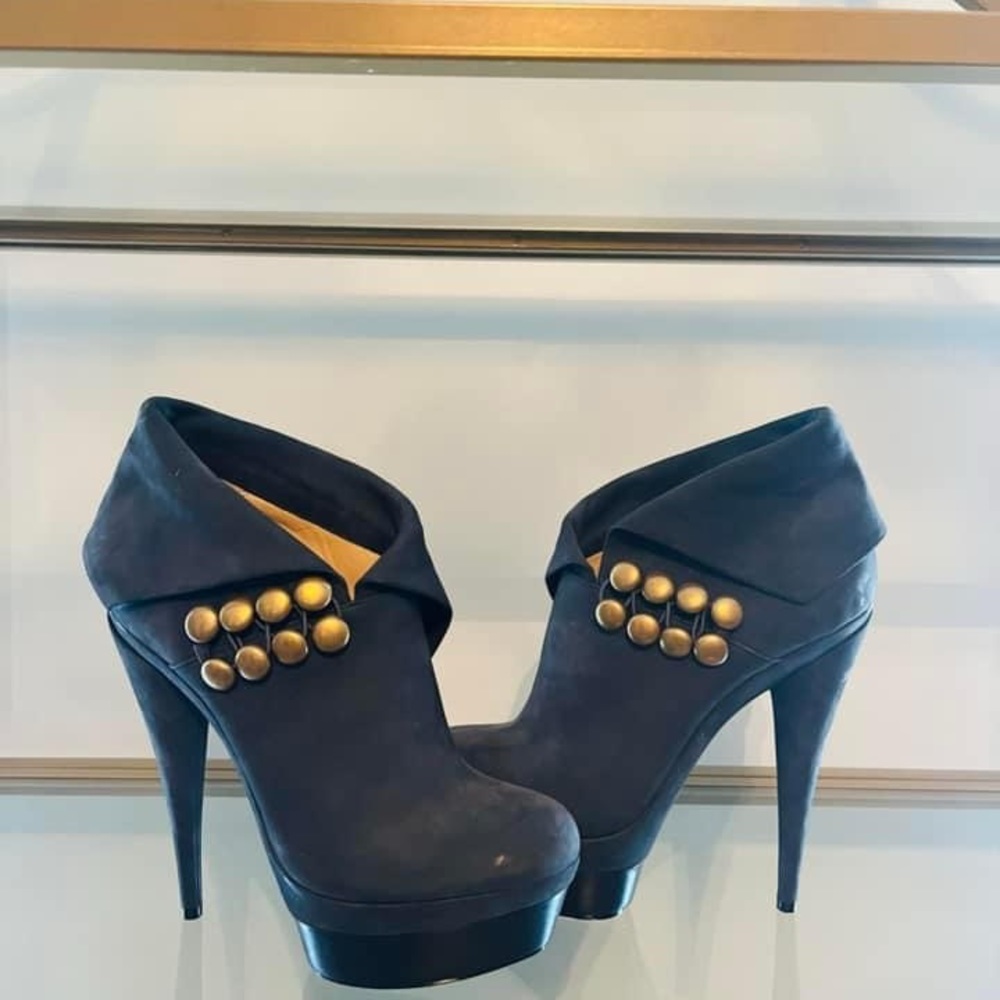 Rachel Zoe Navy Military Booties